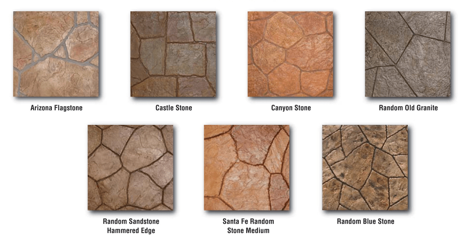 Random Stone Stamped Concrete Patio Ideas