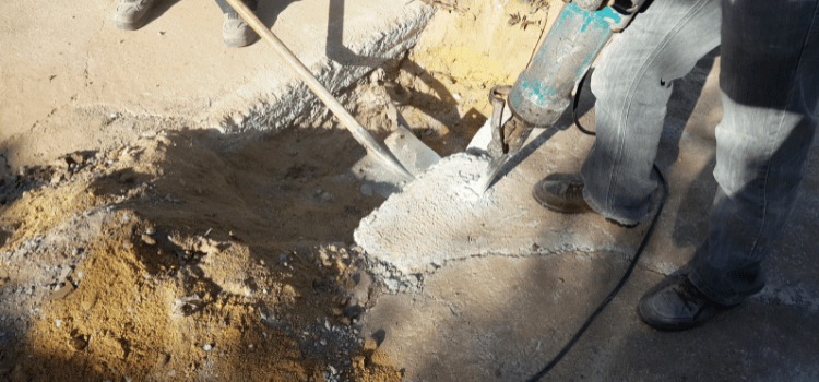 How to break concrete with a jackhammer