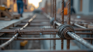 Tying rebar in concrete