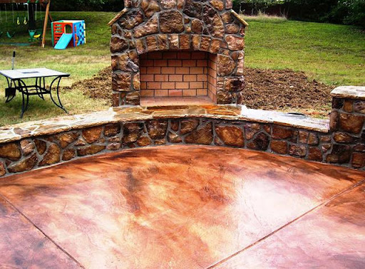 Concrete stain colors example