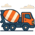 How To Concrete website icon image of a concrete truck for Howtoconcrete.com website